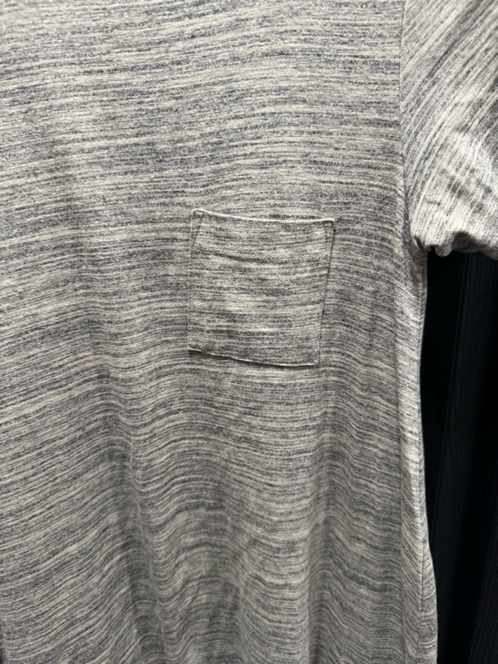 LuLaRoe Heathered Taupe Short Sleeve High-Low Swing Dress - Picture 3 of 4